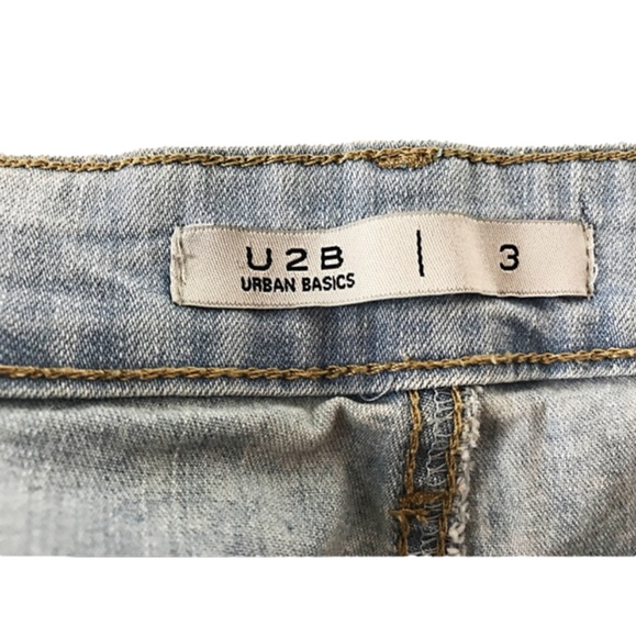 U2B - Urban Basics - Distressed Jean Shorts - Picture 9 of 10